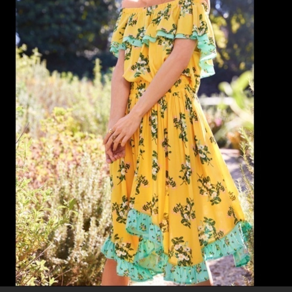 Matilda Jane Hooked On a Feeling Yellow Dress Size Small